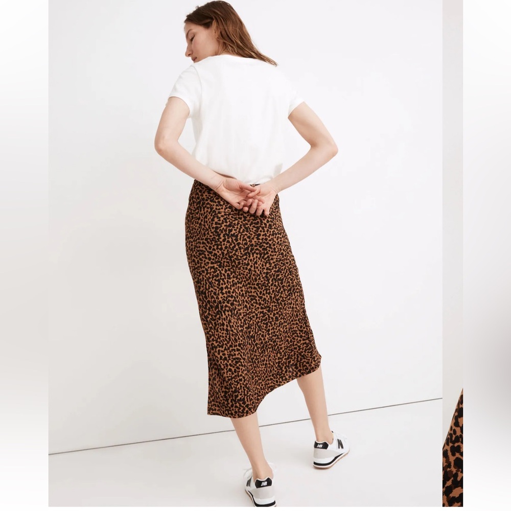 Madewell Leopard Print Drawstring Midi Skirt - image 2